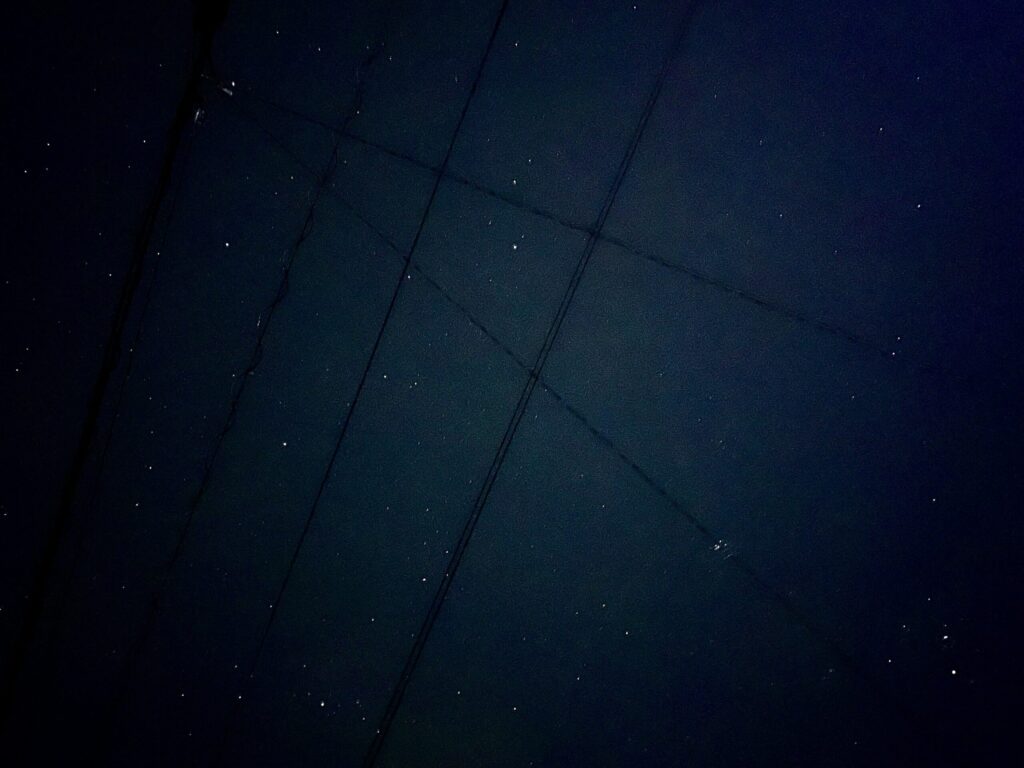 iPhone13で撮影した夜空(JR倉敷駅付近)